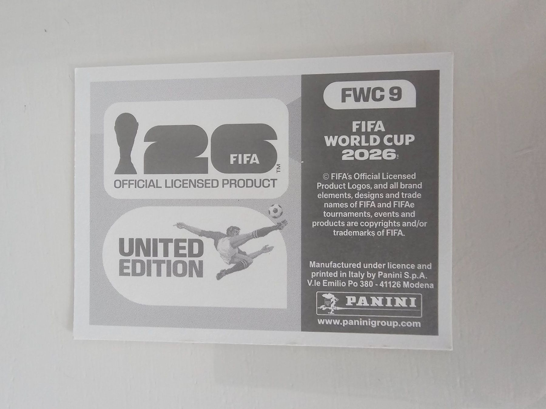 Panini Cartes à collectionner: Fwc 9 – D'occasion à Pregassona par sig_6v2k 1