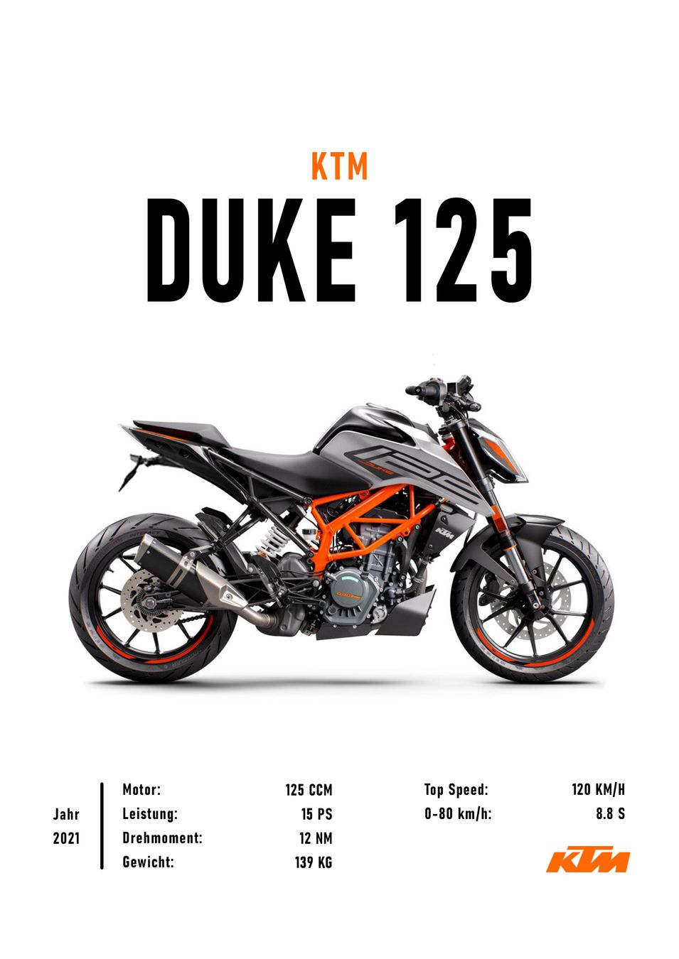 KTM Strada: KTM duke 125 11kw – Usato da Winterthur venduto da akoblet 8
