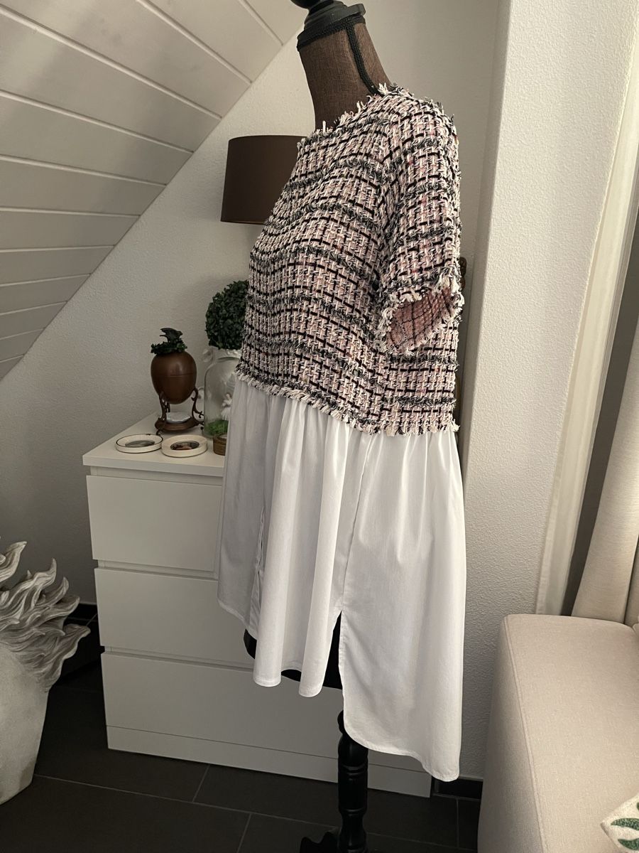 Blusen: Chic Bouclé-Hemdblusenkleid – Gebraucht aus Winkel von Glamour-Style 4