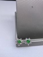 Tsavorit Ohrstecker/18k Gold Diamanten