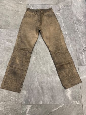 Töffhosen aus Echt Leder, Braun, Gr. 29, Damen