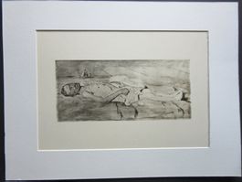 FERDINAND HODLER LICHTDRUCK UM 1919 MIT NEUWERTIGEM PASSEPAR