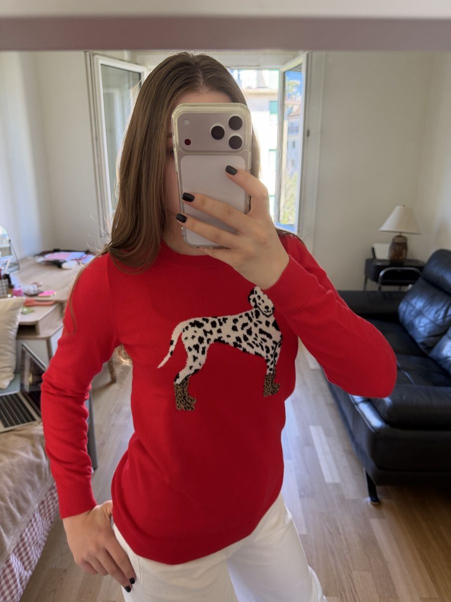 J.Crew Pullover & Sweatshirts: J.CREW RED DALMATIAN SWEATER – Neu (gemäss Beschreibung) aus Genève von yav_9r9f
