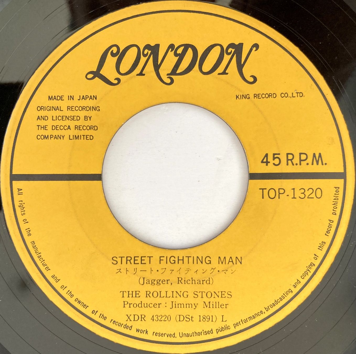 Vinyles: ROLLING STONES - STREET FIGHTING MAN – D'occasion à Bottens par hotter-than-hell 2
