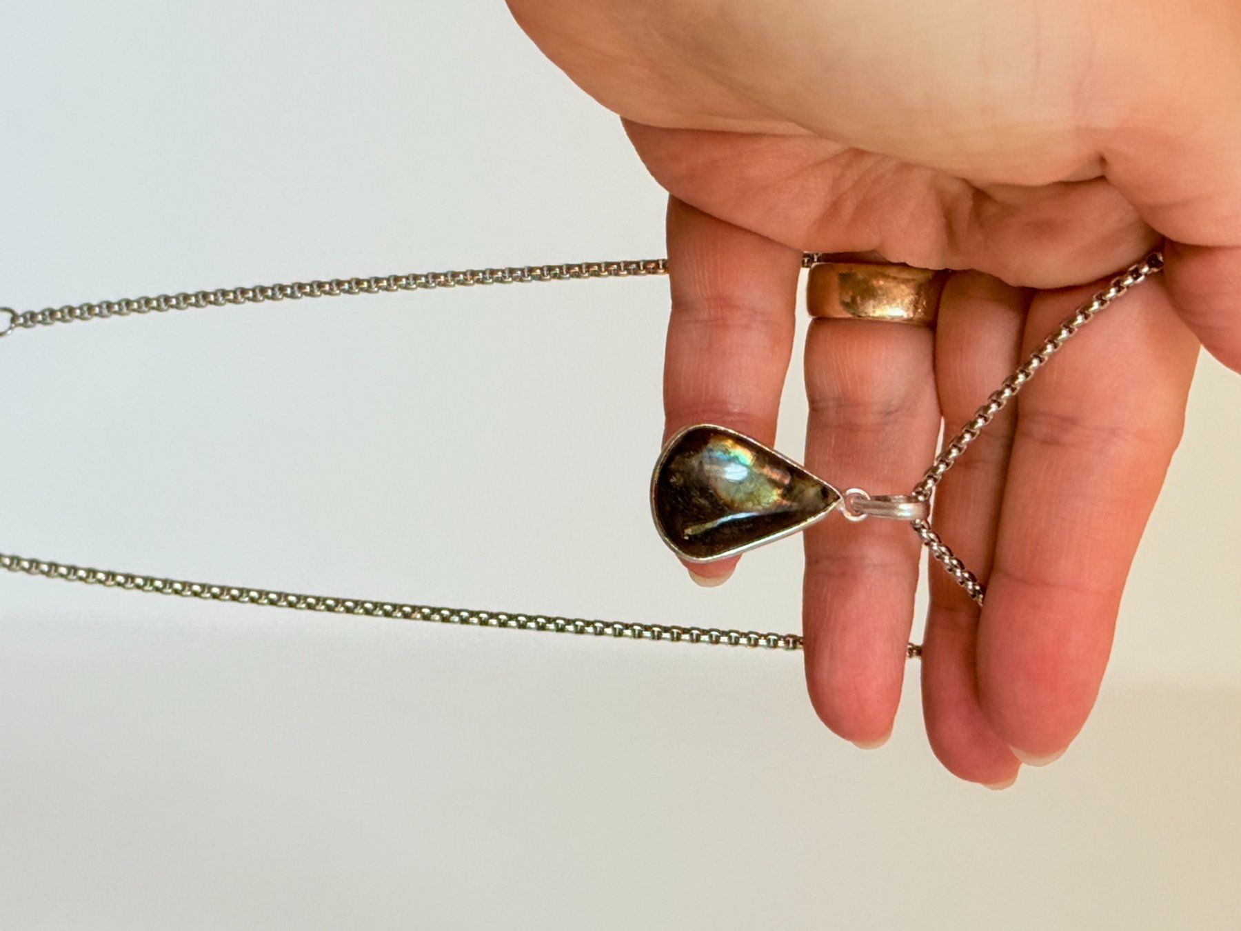 Colliers: Collier avec labradorite - Élégant & Naturel! – Neuf avec emballage d'origine à Genève par AWWA 1