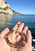 Exquisite Citrine & Smokey Quartz Bracelet Gold Plated
