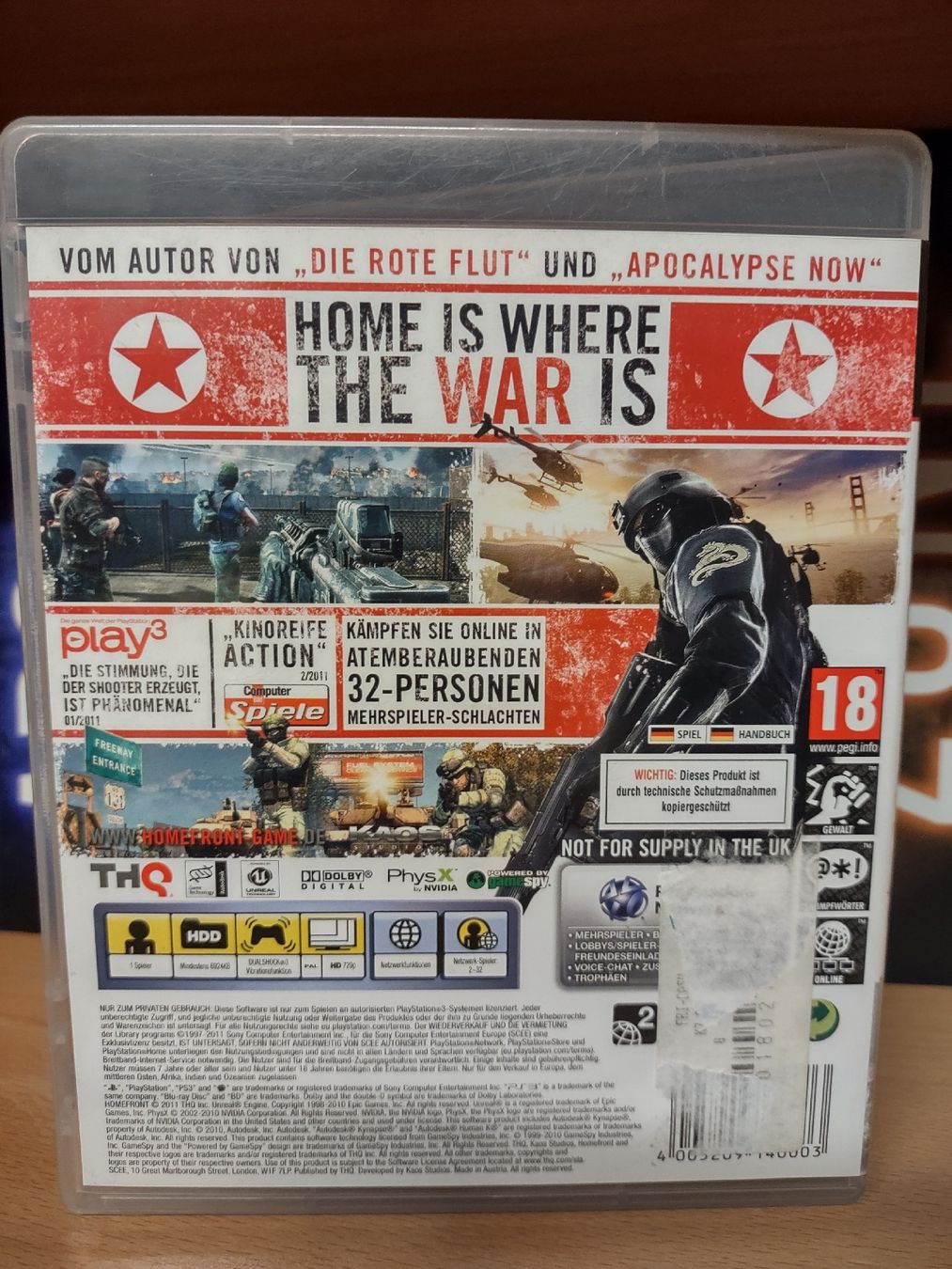 Sony Giochi: Homefront PS3 Playstation 3  – Usato da fribourg venduto da GameSpot 1