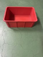 Transportkisten stapelbar mit Rollen Kunststoff rot 3 Stück