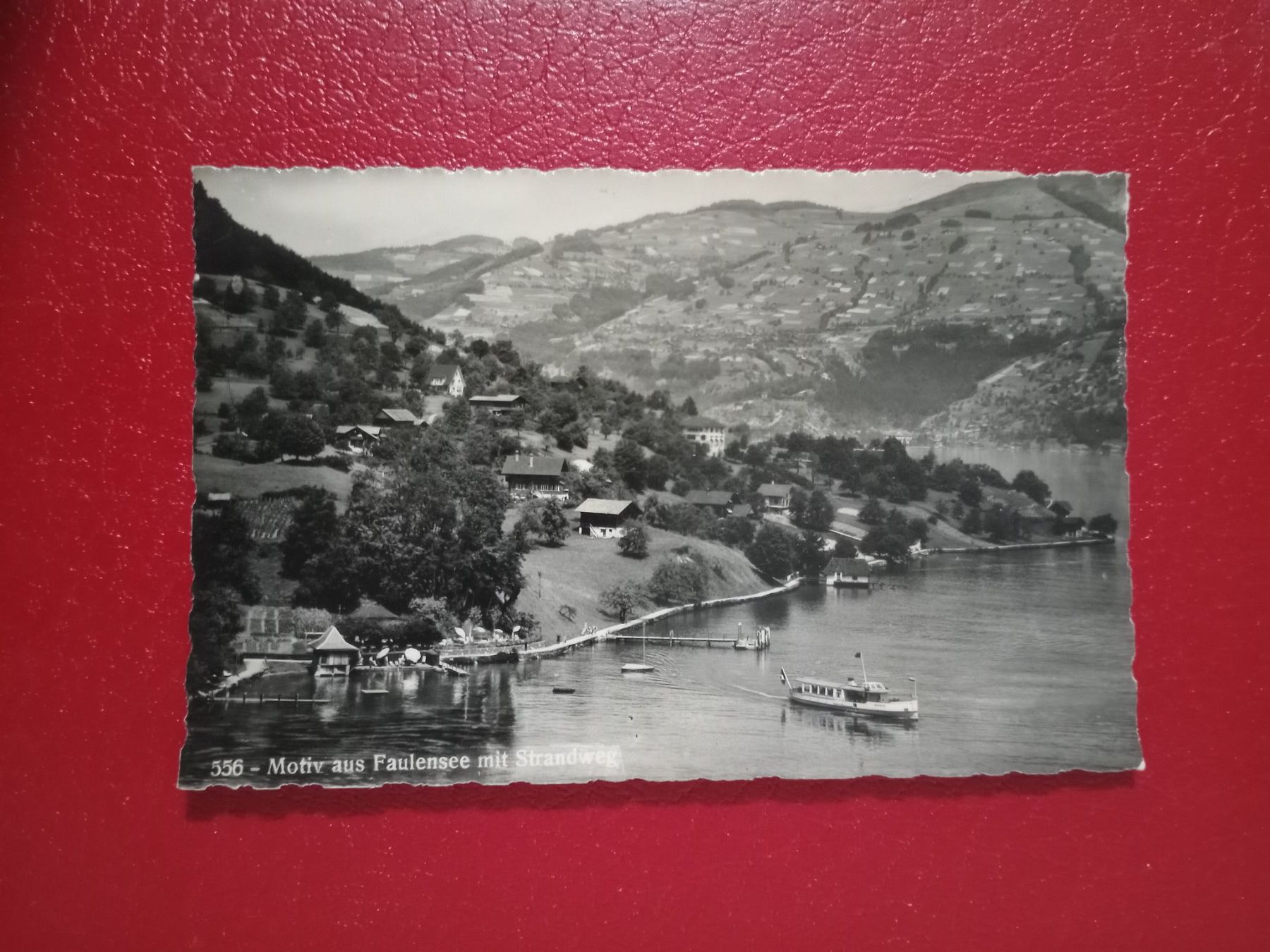 Cartes postales: Faulensee Bern mit Schiff Strandweg 1948 – D'occasion à Küttigen par Melisch1000