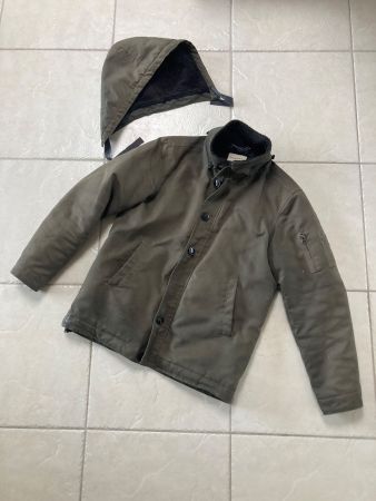 Winterjacke mit Kapuze, Khaki,Grösse M