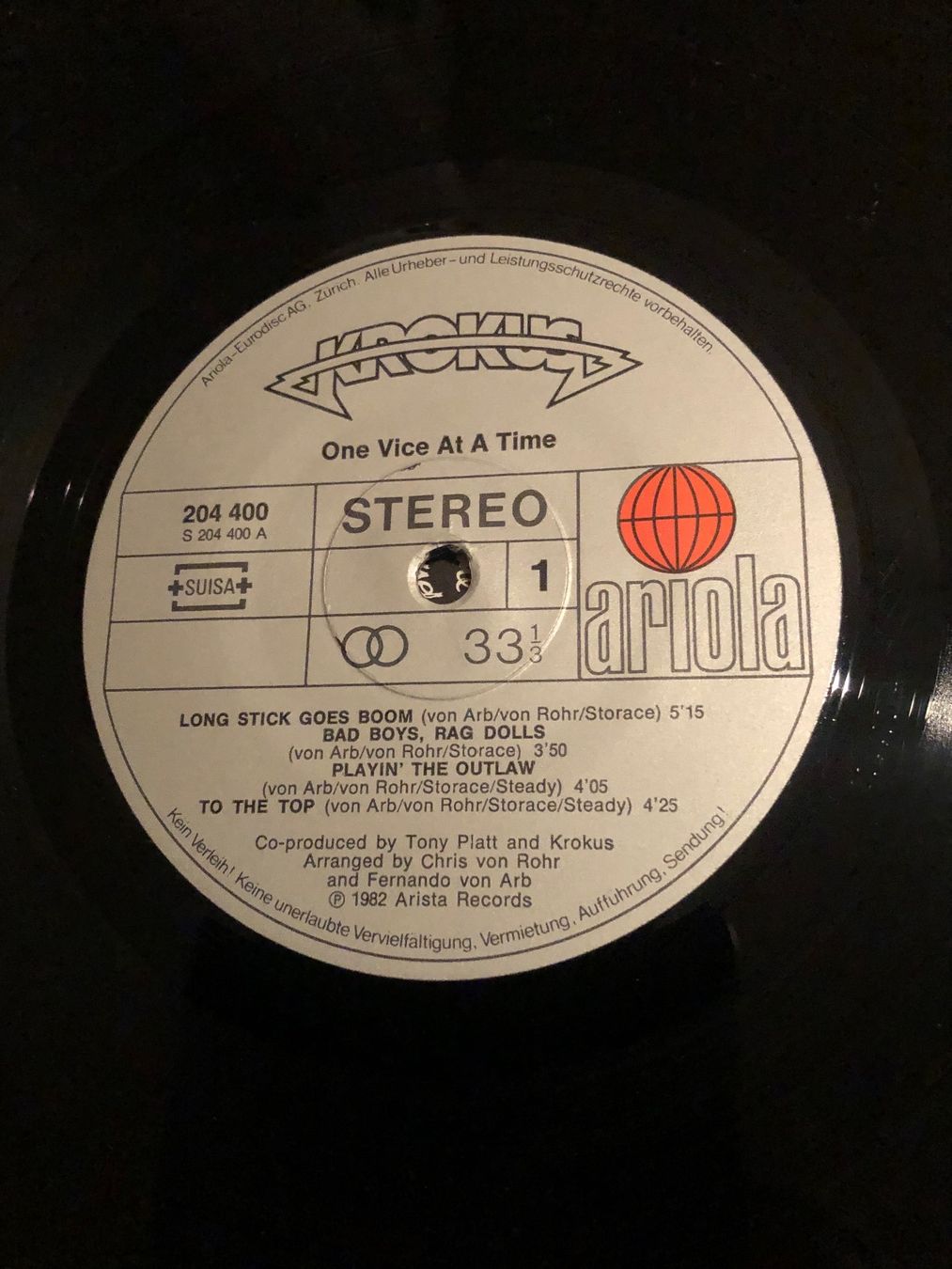 Dischi in vinile: Krokus. 1982. One Vice At A Time – Usato da Faulensee venduto da Mizuno06 4