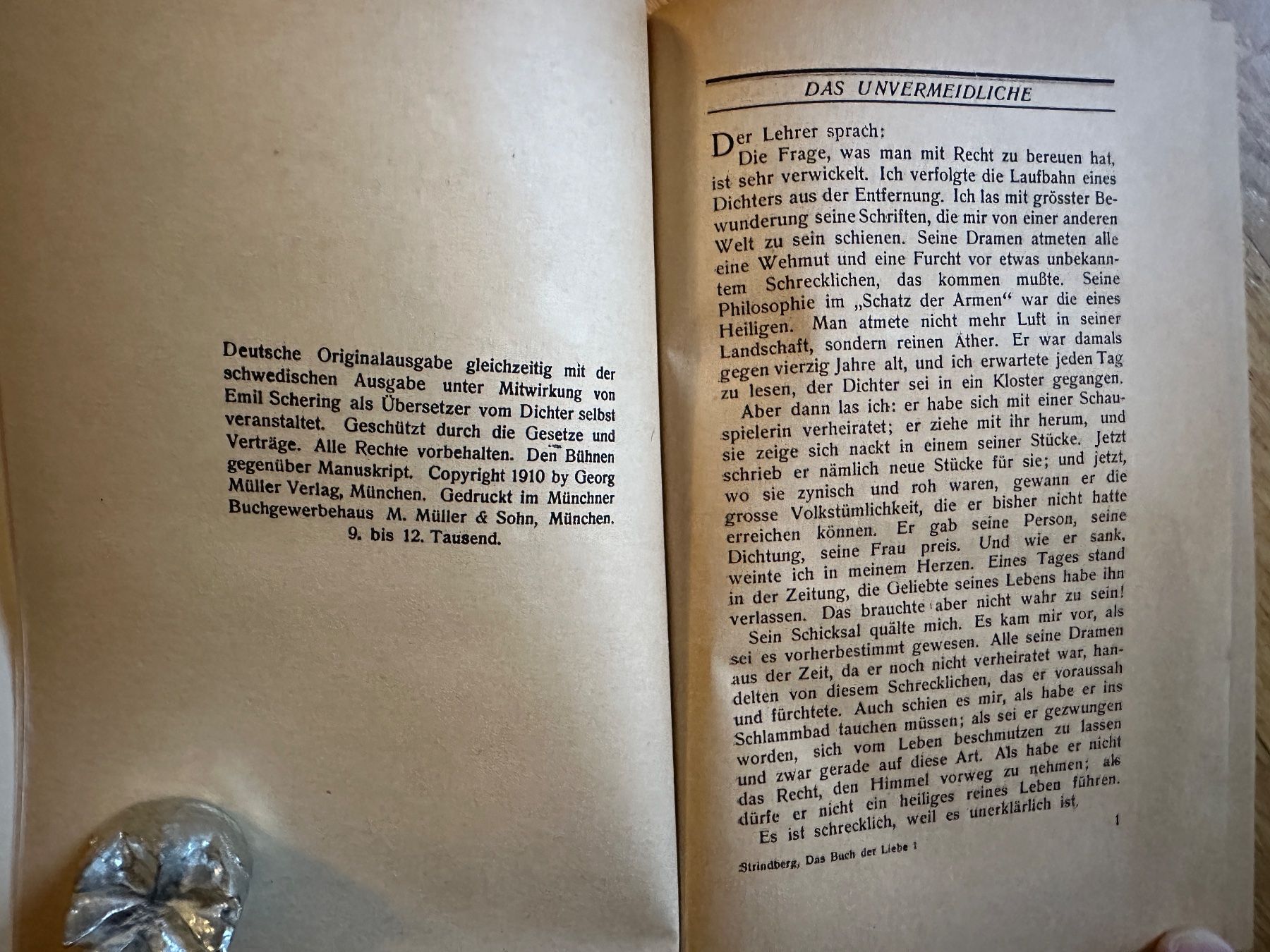 Libri: August Strindberg: Das Buch der Liebe. 1919 – Usato da Zürich venduto da allp 3