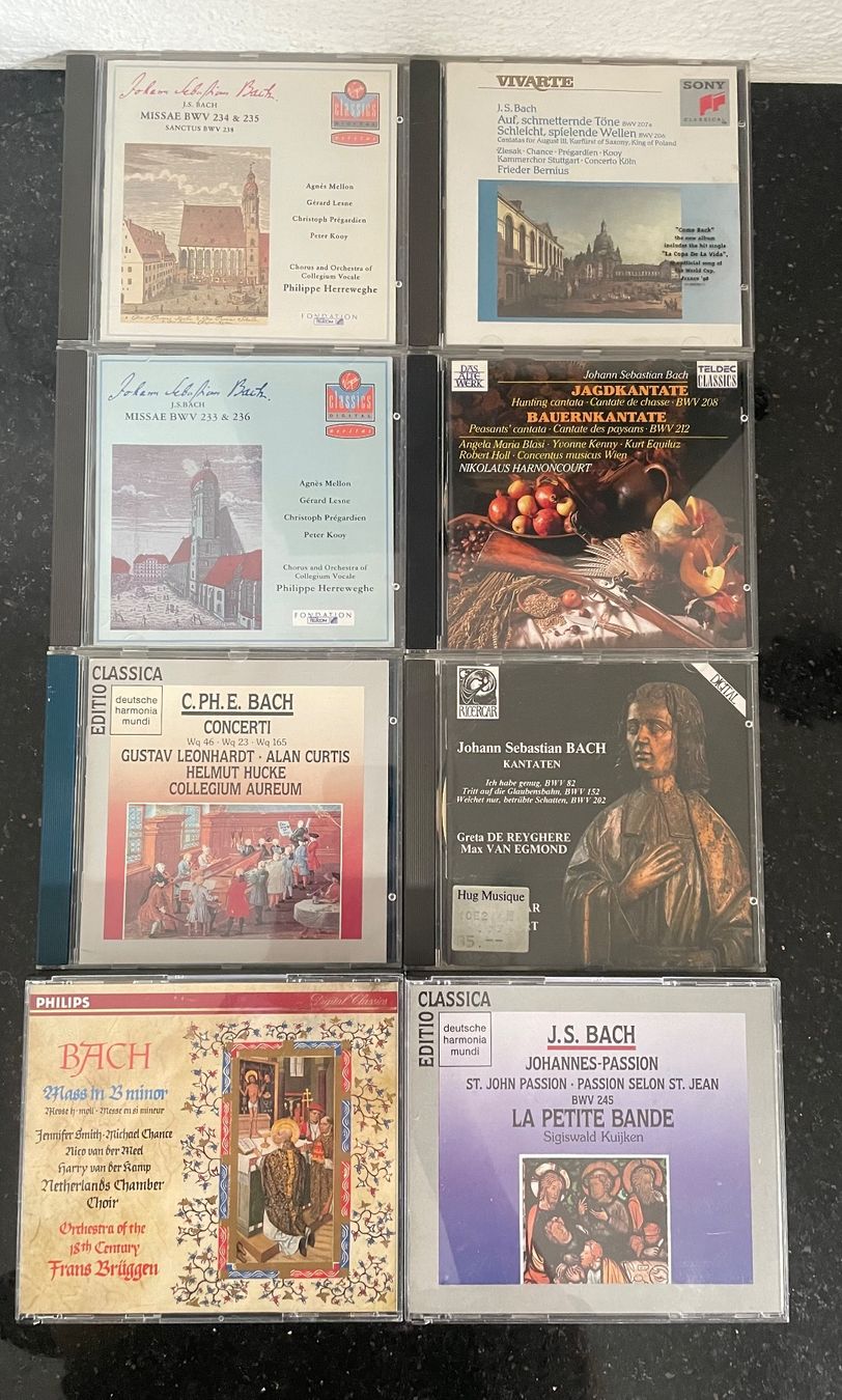 CD: J.S. & C.P.E. Bach, grosse Werke, 6 CDs & 2 Doppel CDs – Usato da Niederweningen venduto da baghirac