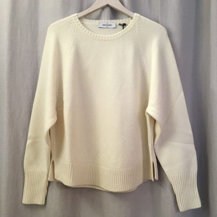 Gran Sasso LA Raglan Pullover cashmere mix off white Gr 42 (Neu und ...