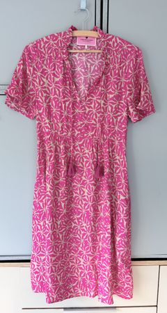 Lieblingsstück Kleid 34 (eher 36) 100% Viskose Pink Beige
