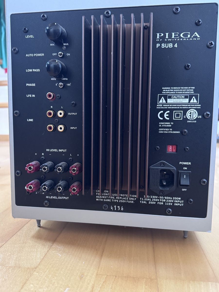 Piega Casse acustiche: PIEGA P SUB 4 Subwoofer Top Zustand – Usato da Schlatt ZH venduto da knut99 1