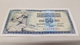Originale 50 Dinar Banknote aus Jugoslawien, 1978, RAR!