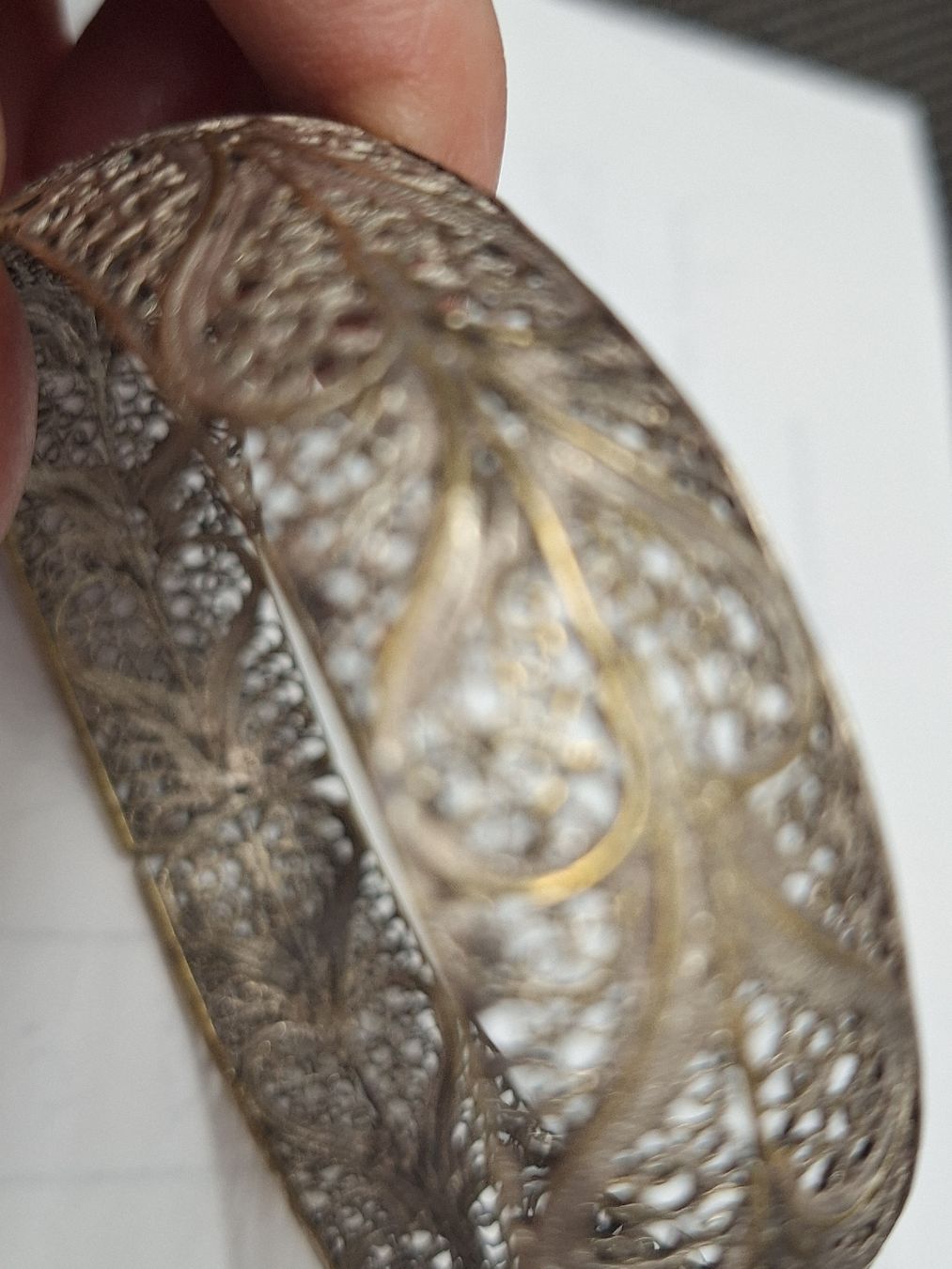 Bracciali & Braccialetti: Antike Filigran Armspange versilbert – Usato da Rheinfelden venduto da Cleopatra2000 3