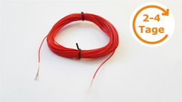 Kupferlitze isoliert, 10 m, rot