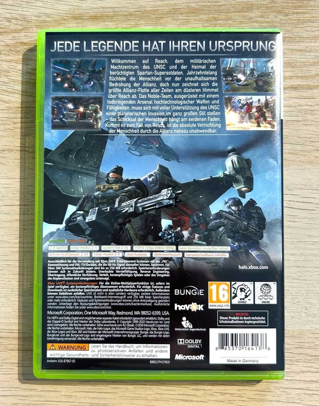 Microsoft Giochi: Halo Reach Xbox 360 – Usato da St. Gallen venduto da Alpine.Arcade 1