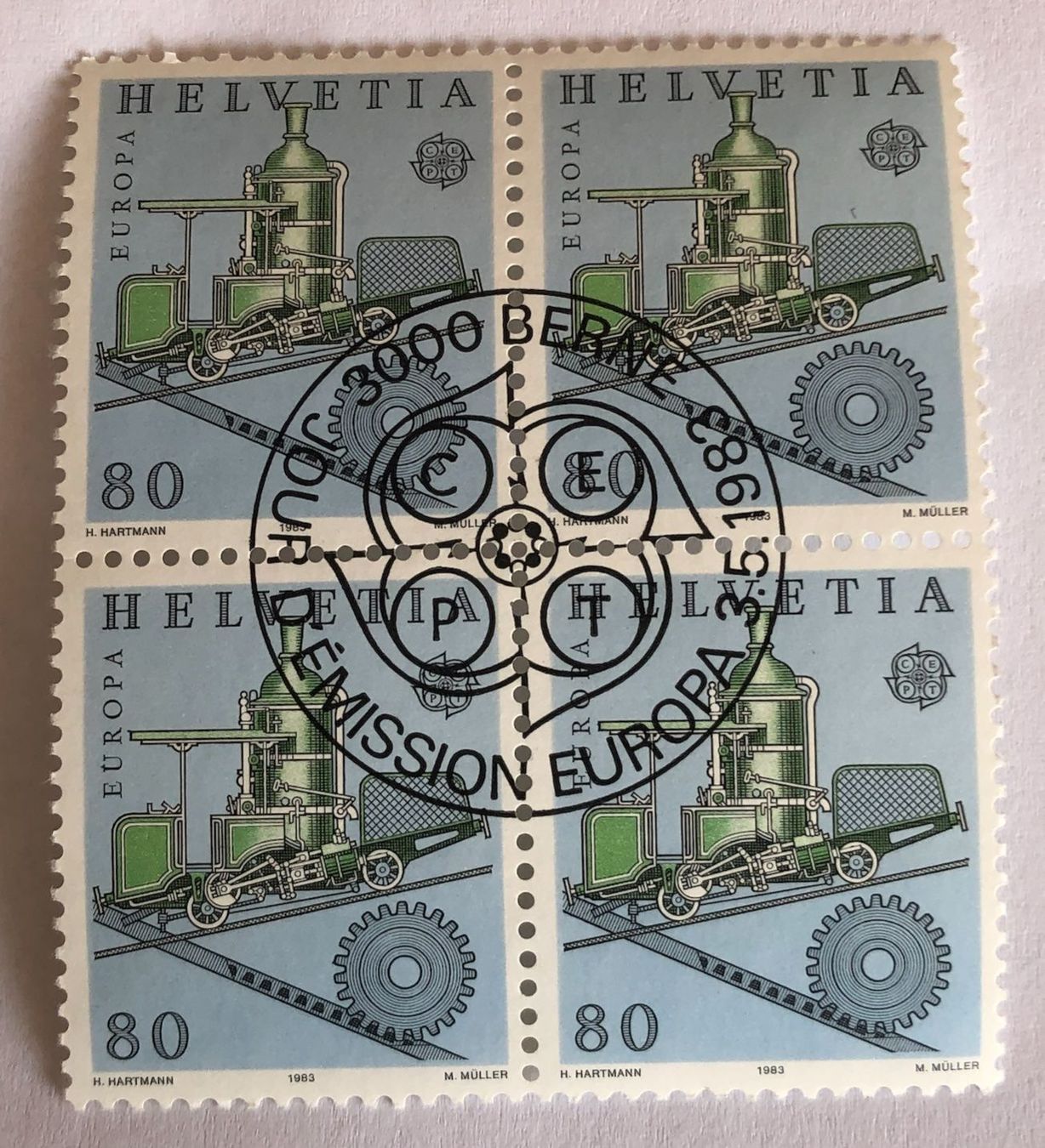 Tutti i francobolli: 4 er Block Nr.699 mit Vollstempel Bern – Usato da Aarau venduto da Billa007