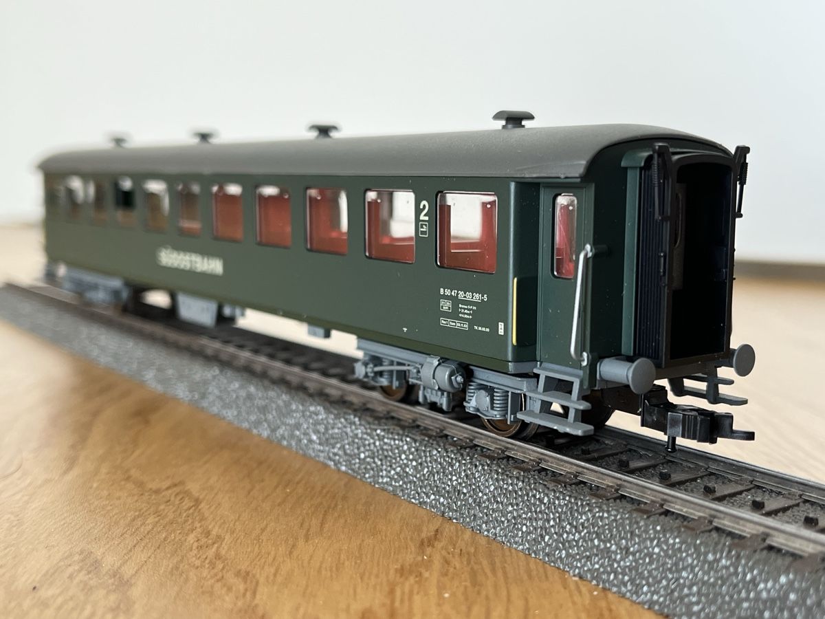 Fleischmann Modellini di ferrovie: 2 Stk SOB Stahlwagen Fleischmann OVP – Usato da Basel venduto da Re620_11627 2