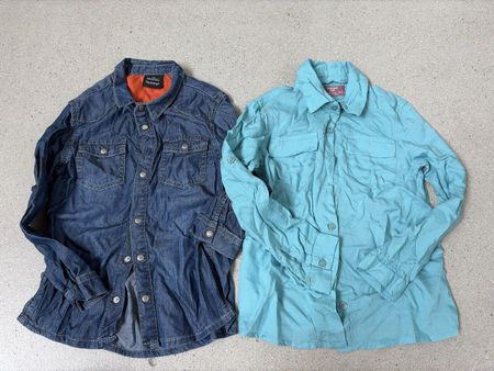 2 Kinderhemden Mango und Texstar Gr. 116 