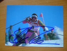 ALBERTO TOMBA (ITA) SKISTAR AUTOGRAMMFOTO