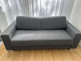 Sofa bed grey fabric, very good condition