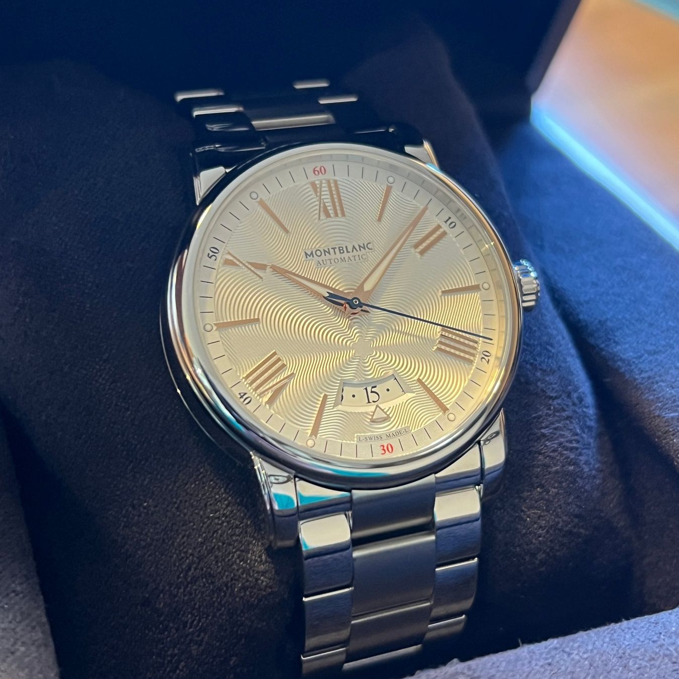 Montblanc Orologi: Montblanc 4810 Silver Dial Auto Full Set 7390 – Usato da Carouge GE venduto da Watchaser 1