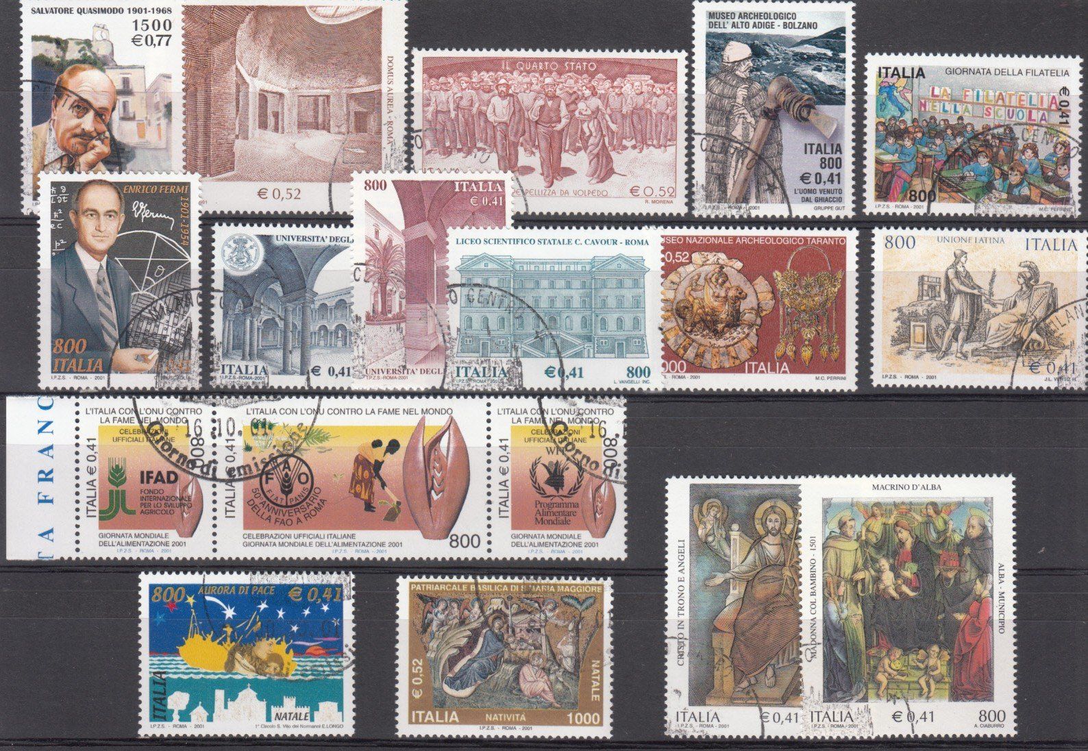 Tous les timbres: Italien 2001 mit ET – D'occasion à Bürglen TG par StampGraf 3