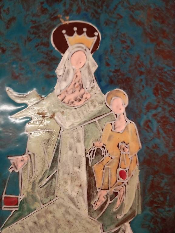 Foto & Immagini: Emailliertes Kunstwerk Maria mit Kind – Usato da Basel venduto da Petergunn 2