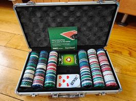 Pokerkoffer Pokerchips in Aluminiumkoffer neuwertig