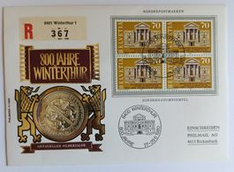 Numisbrief 800 Jahre Winterthur mit Silber ab 1 Fr. !
