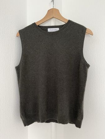 Roendeg Cashmere Sleeveless Vest Dark Grey 100% Wool S