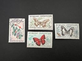 Centrafricaine 1960  Schmetterlinge gest. (B10)