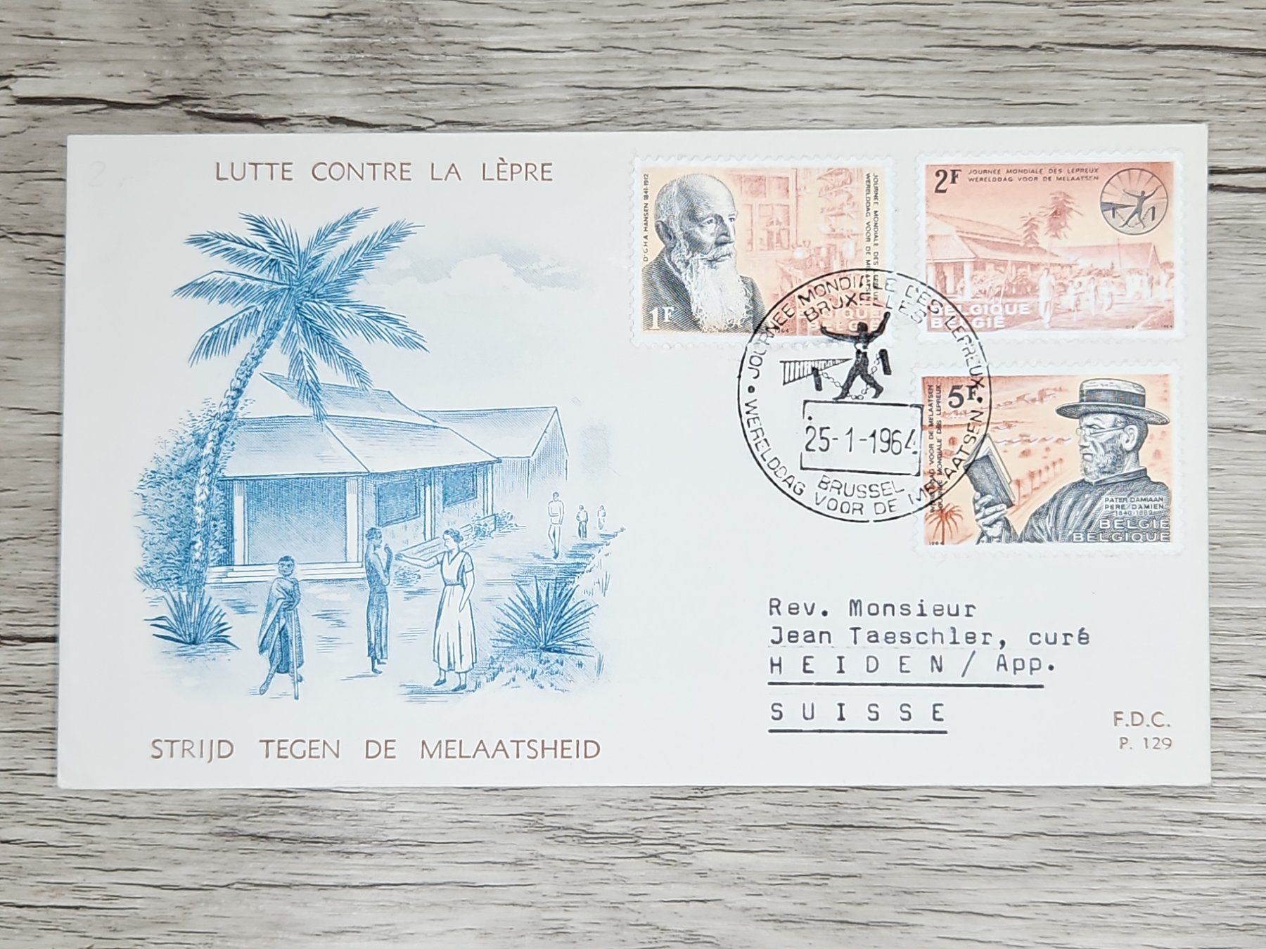 Tutti i francobolli: CL05 Enveloppe + Timbre Belgique 1964 – Usato da Cousset venduto da Patrick_Collections