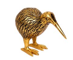 Kiwi Vogel 9 x 9 x 12 Tier Deko Figur Laufvogel Gold-Schwarz
