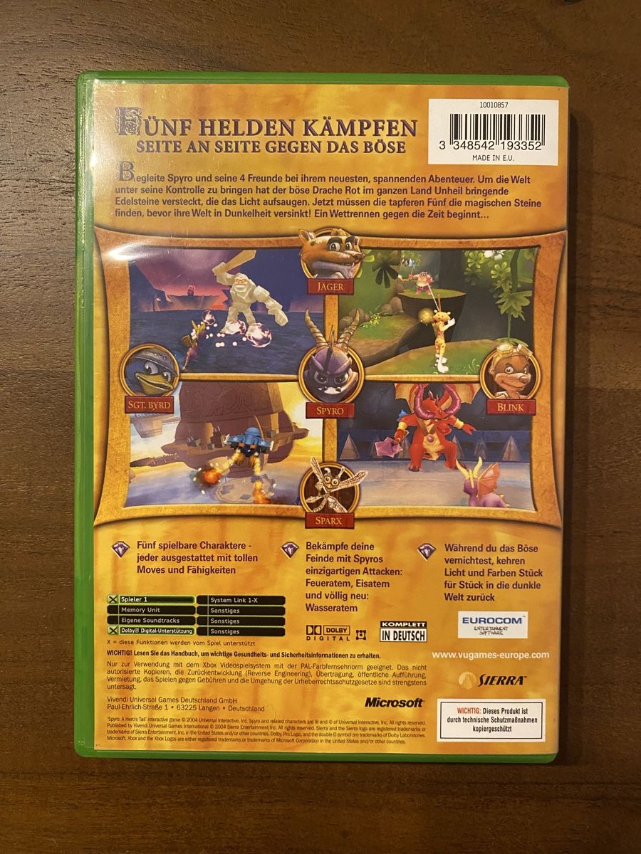 Microsoft Giochi: Spyro: A Hero's Tail für Xbox – Usato da Thunstetten venduto da Virus_33 2