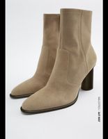 Bottines  en cuir ZARA beige   taille 41