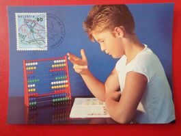 Maximumkarte MK 25.11.1988 PRO JUVENTUTE PJ Schulkind