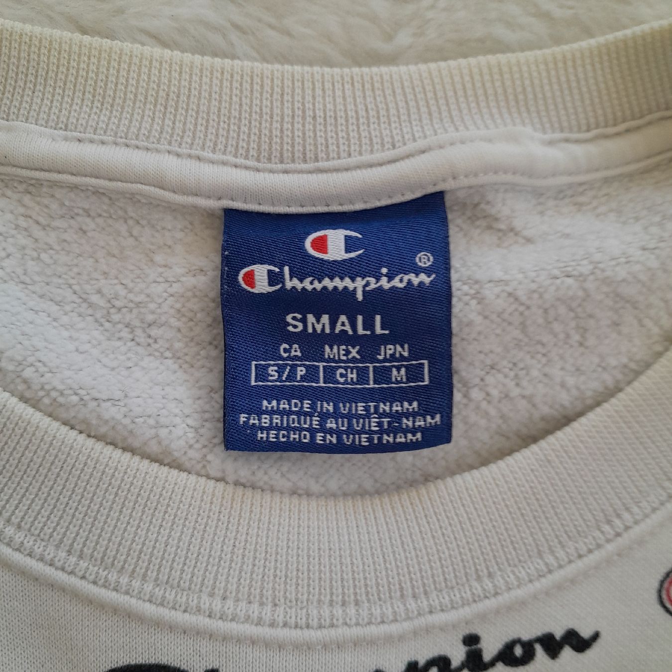 Champion Maglioni & Felpe: Pull Champion Blanc Imprimé, Taille S, – Usato da Renens VD venduto da ser_j2fn 1