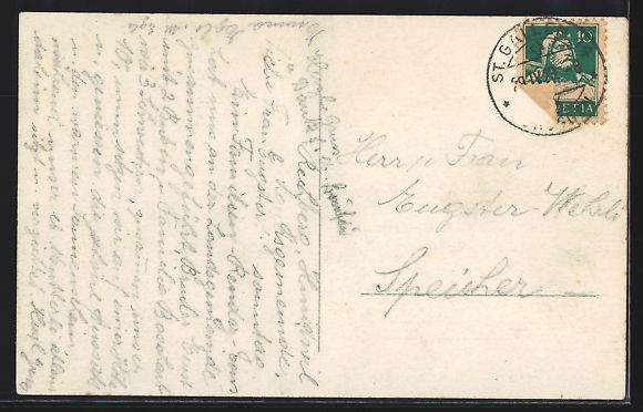 Cartoline postali: AK Hundwil, Strassenpartie mit Kirche – Usato da Berlin venduto da bartko-reher 1