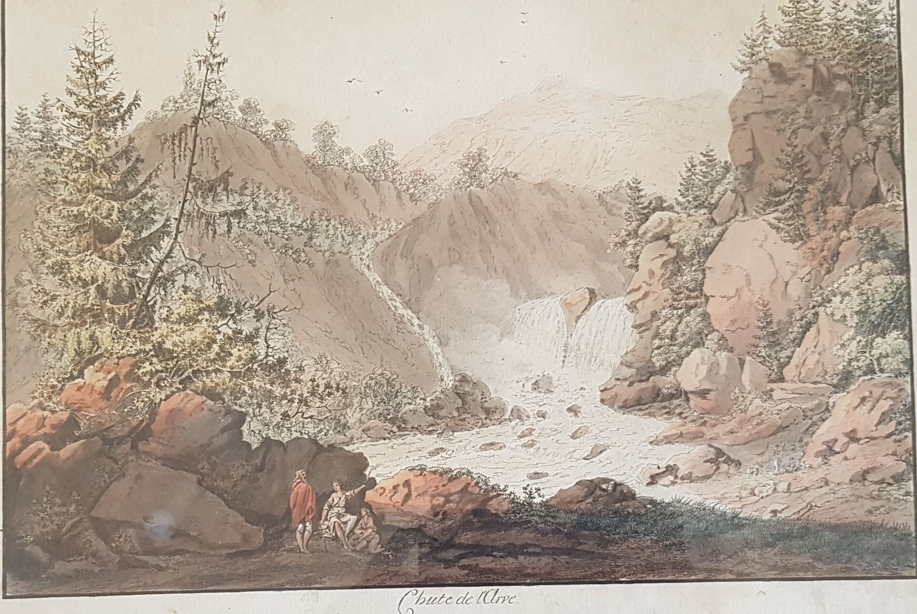 Tableaux: belle gravure chute de l'Arve début 19 è – D'occasion à Lausanne par leneko 2