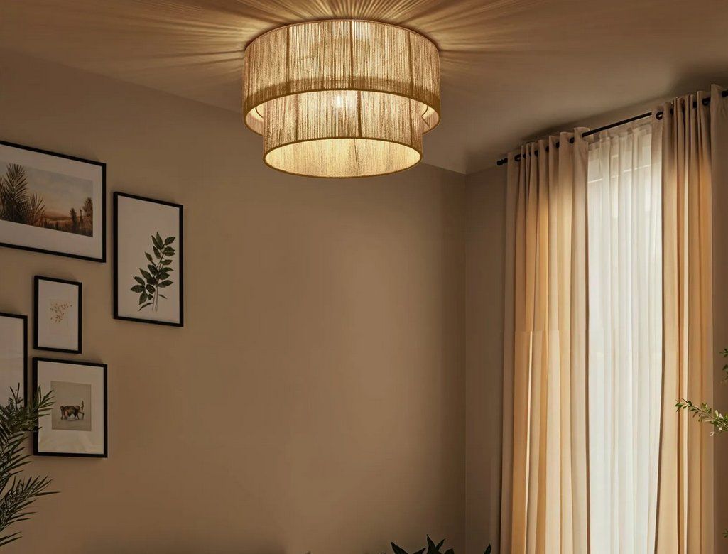 Lampadari & plafoniere: Deckenleuchte Lignea Lux aus Jute Boho-Stil, Wickeltechnik, – Nuovo (secondo la descrizione) da Steinhausen venduto da Retourenprofis 1
