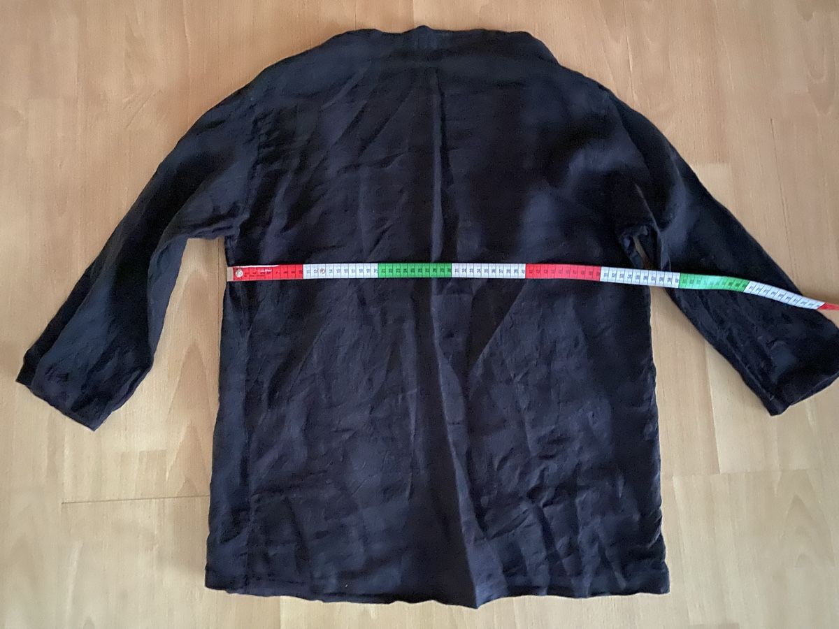 Camicette: DUCA Leinen Bluse Jacke schwarz Gr. L – Usato da Buochs venduto da H16 5