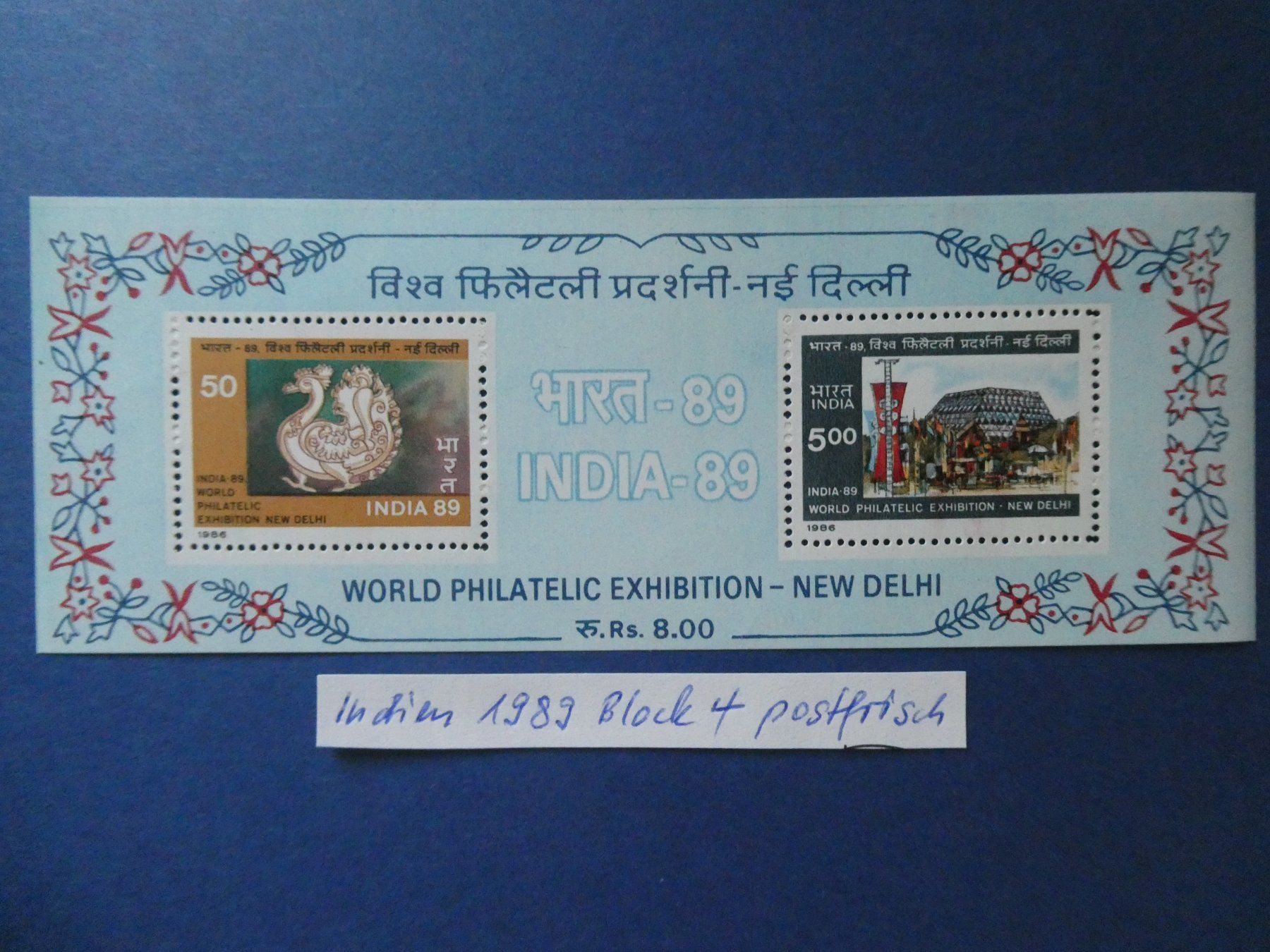 Tutti i francobolli: Indien 1989 Block 4 postfrisch ** – Usato da Lausen venduto da Herbamare01