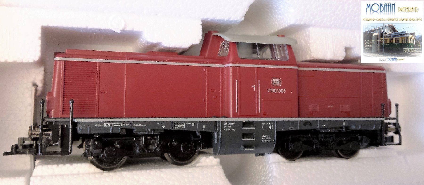 Fleischmann Modellini di ferrovie: Fleischmann 631102-1 - Diesellok BR V100 der DB - mit DSS – Nuovo e nell'imballaggio originale da Rotkreuz venduto da MOBAHN-1zu87 2