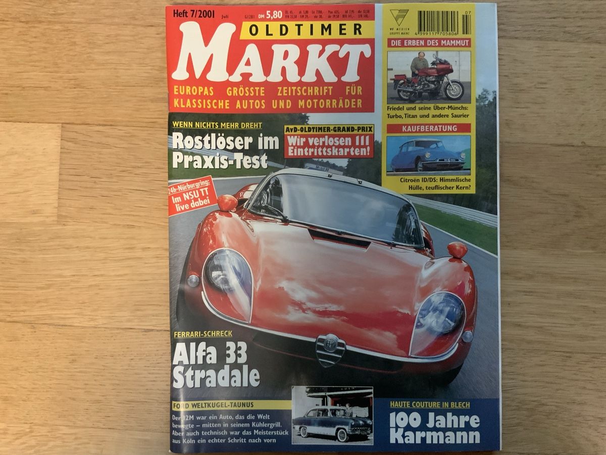Alfa Romeo Automobili: Oldtimer Markt 7/2001 Alfa 33 Stradale / Ford Taunus – Usato da Frauenfeld venduto da CSM71