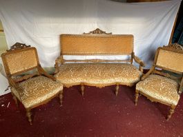 Antikes Biedermeier Sofa und Sessel Top Zustand